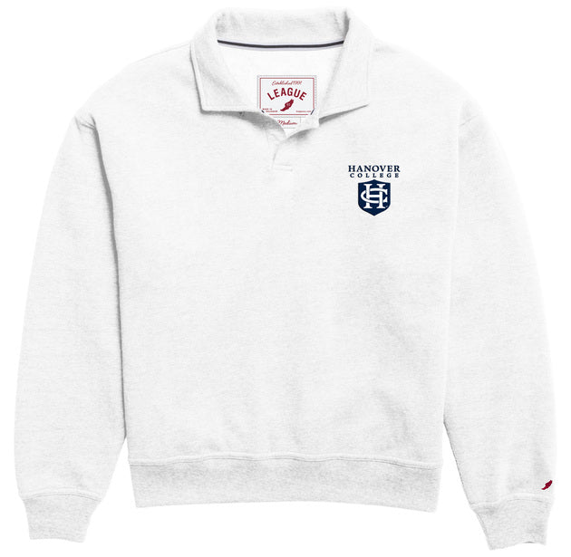Victory Springs Ladies Collar Pullover | Heather Varsity White
