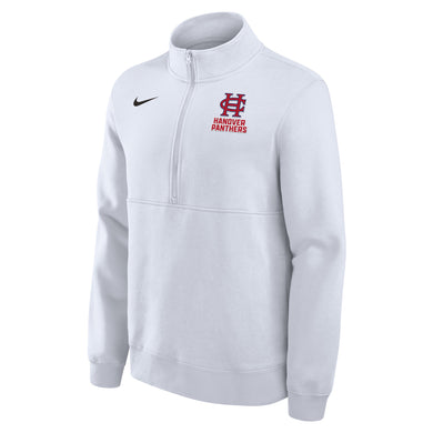 NIKE Club Fleece Half Zip Pullover, White (F24)