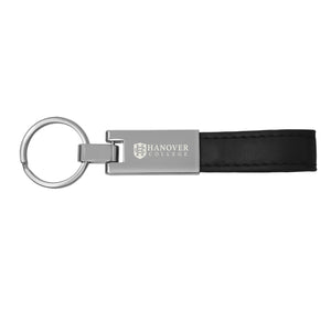 Luxe Leather Strap Metal Key Chain, Black (F23)