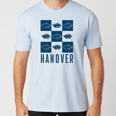 Checkard Tee | Light Blue