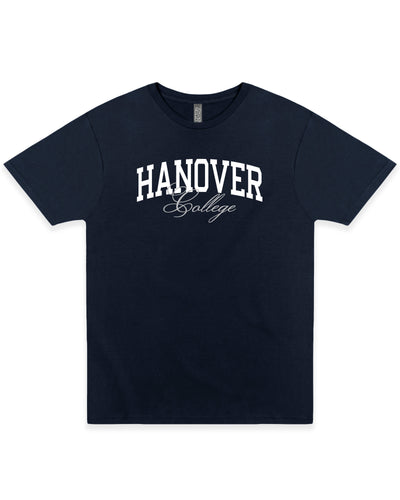 College Script Tee | Navy