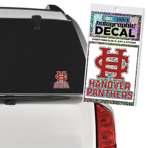 Holographic Decal, Red/Navy