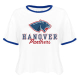 Ladies Cutoff Ringer Tee | White