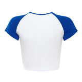 Ladies Homerun Tee | White/Royal
