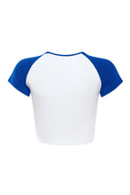 Load image into Gallery viewer, Ladies Homerun Tee | White/Royal
