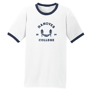 Summer Camp Ringer Tee, White/Navy