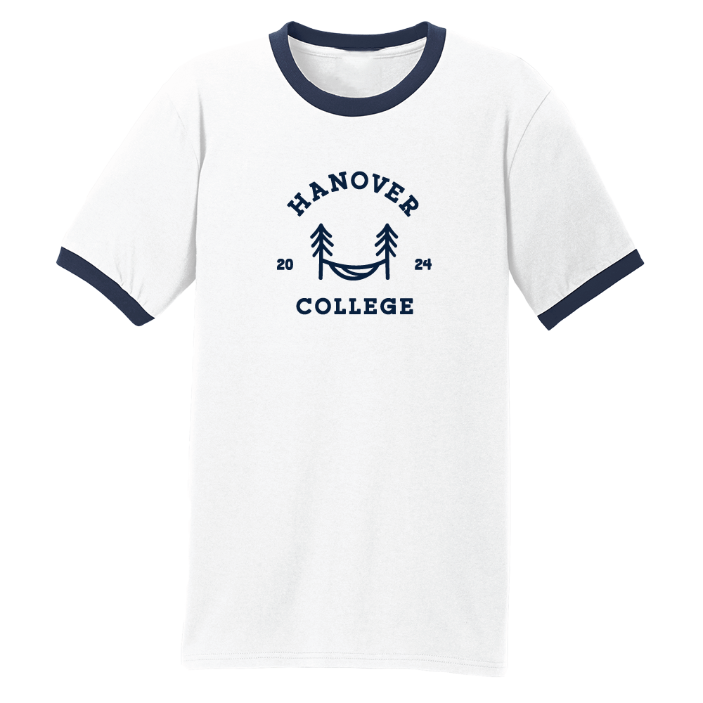 Summer Camp Ringer Tee, White/Navy