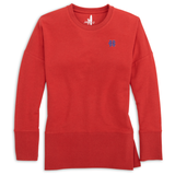 Brittany Drop Tail Crewneck | Red