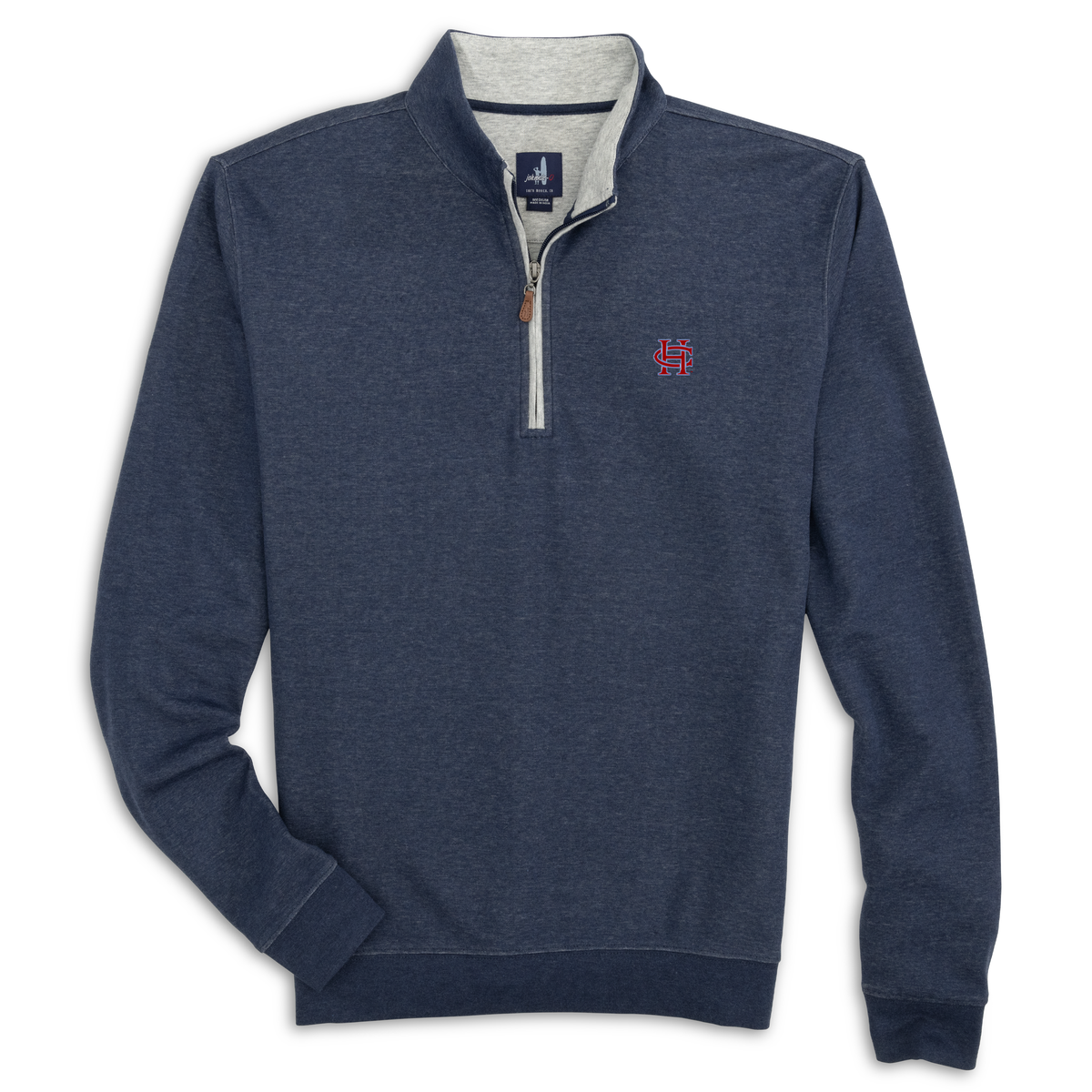 Sully Plaited Heather Knit 1/4 Zip | Midnight Navy – Hanover