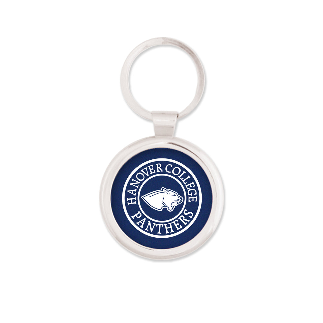 Silver Maverick Round Key Tag | Navy