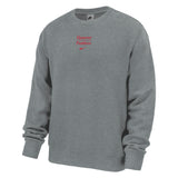 Club Fleece Crew Embroidered | Dark Heather Grey