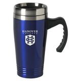 16oz Stainless Steel Travel Mug w/Handle | Silver