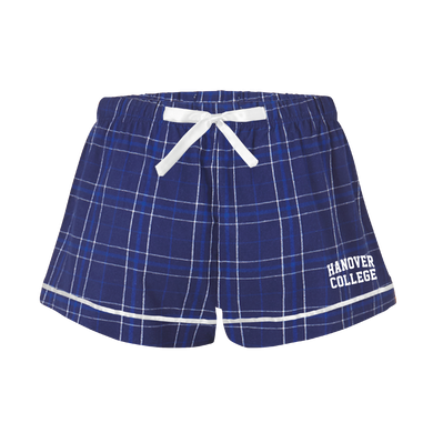 Ladies Flannel Short | Navy Field Plaid