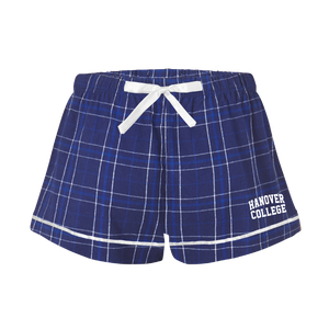 Ladies Flannel Short | Navy Field Plaid