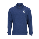 French Terry Button Pullover | Navy Heather