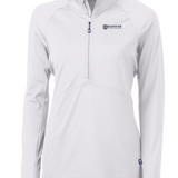 Ladies Adapt Eco Knit Half Zip Pullover | White
