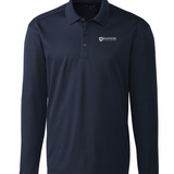 Men's Long Sleeve Pique Polo | Dark Navy