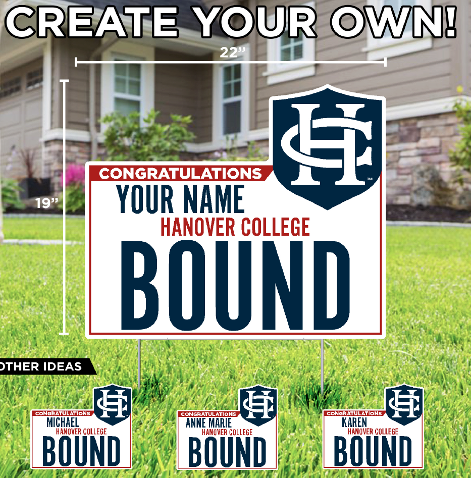 Custom Graduation Yard Sign | Name Bound – Hanover College Campus Store
