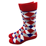 Mid-Calf Graduate Argyle Sock | Royal/Red