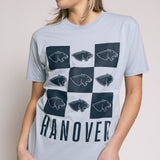 Checkard Tee | Light Blue