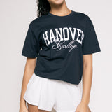 College Script Tee | Navy