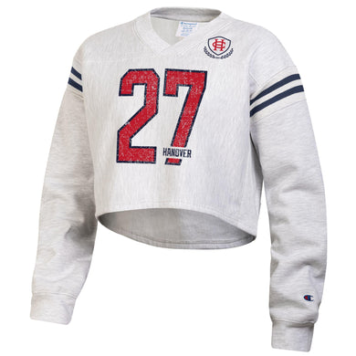 Ladies Reverse Weave Cropped Jersey | Heather Grey