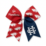 Cheer Ribbon Barrette | Dark Red/Navy